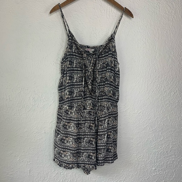 American Eagle Outfitters Pants - American Eagle Black Brown Moody Open Back Romper